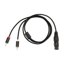 3 Pin XLR Female to Dual RCA Male Y Splitter Cable,Mixer Amplifier Audio Cable,Stereo Audio Interconnect Cable, 1 Meter