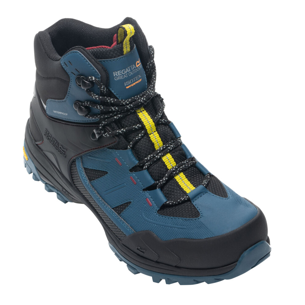 Regatta (9.5 Uk, Moroccan Blue/Lime/Red) Mens Regen Walking Shoes