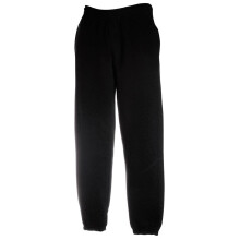 (XL, Black) Fruit Of The Loom Mens Elasticated Cuff Jog Pants / Jogging Bottoms