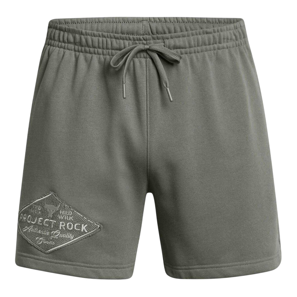 Under Armour (S, Green) Mens Project Rock Sweat Shorts