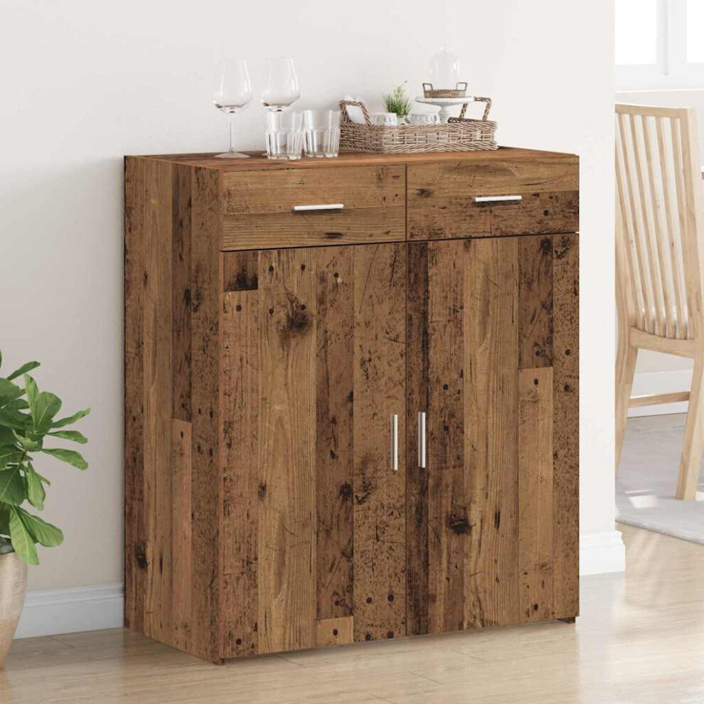 Vidaxl Storage Cabinet Old Wood 80 X 42.5 X 93.5 Cm Engineered Wood