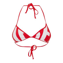 (8 UK, Red) Diesel Womens/Ladies Striped Bikini Top
