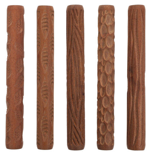 10Pièces Rouleaux De En Bois Pour Modelage Argile 1