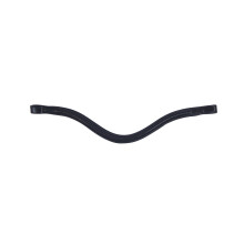 (Warmblood, Black) Collegiate Leather Curved Raised Browband IV
