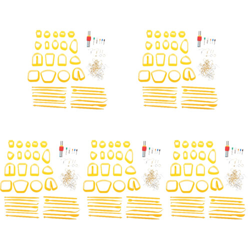 5Ensembles Outils Jaunes Coupe Pâte Polymère Pour Fabrication Boucles 1