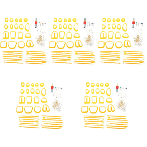5Ensembles Outils Jaunes Coupe Pâte Polymère Pour Fabrication Boucles 2