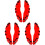 3Paires Cache Rouge ABS Décoration Auto Simple À Poser 2