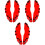 3Paires Cache Rouge ABS Décoration Auto Simple À Poser 3