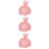 3Pièces Petits Chapeaux Peluche Rose Doux Pour Décoration 7
