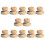24Pièces Ensemble Poignées Tampon Bois Style Simple Multi 10