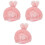3Pièces Petits Chapeaux Peluche Rose Doux Pour Décoration 3