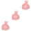 3Pièces Petits Chapeaux Peluche Rose Doux Pour Décoration 4