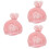 3Pièces Petits Chapeaux Peluche Rose Doux Pour Décoration 5