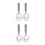 4Pièces Écrase- Ergonomique Argent En Acier Pour Cuisine 4