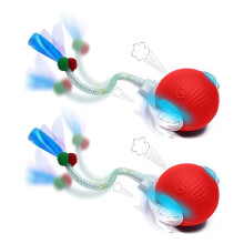 GlowPounce Interactive Toy für Katzen und Kleine Hunde - LED-Bewegungsaktivierter Rollball mit Zufälliger Farbe