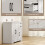 Homcom HOMCOM Sideboard with Soft-Close Doors, Modern Storage Cabinet White 9