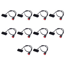 10 Stuks 50 cm Kabel Koper Tin Draad 24-Pin Vrouwelijke ATX PSU PC Voeding Tester Start Jumper met AAN/UIT Schakelaar