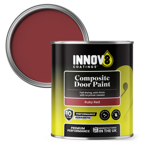 Composite Door Paint 750 ml -Ruby Red -Satin Finish