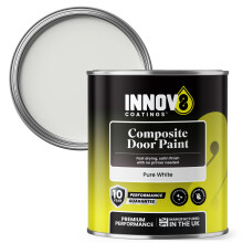 Composite Door Paint 750 ml Pure White Satin Finish 10 Year Guarantee