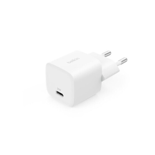 Belkin Chargeur USB-C - BELKIN - 25W PD 3.0 PPS - Compact - Compatible iPhone/Samsung/iPad - Blanc