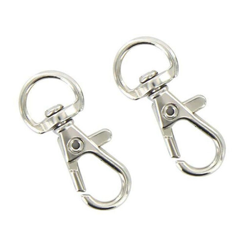 180Pcs Mousquetons Pivotants Porte-Cle Couleur D'Argent 2