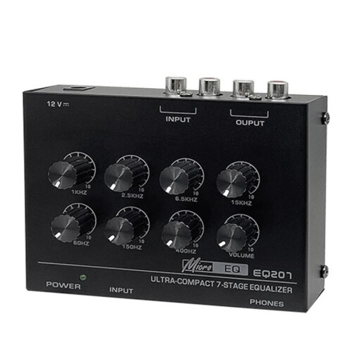 Preamp EQ207 7 Band Equalizers Sound Modifiers DC12V Power Input Audio Mixer EU Plug