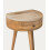 Half Moon Natural Wood Bedside Table with 1 Drawer 7