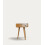 Half Moon Natural Wood Bedside Table with 1 Drawer 3