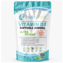 NutriVolv Vitamin D3 4000IU Tablets 120 Pack