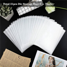80 Pcs Clear Stamp and Die Storage Bag Resealable Storage Pocket Large Envelope Case for DIY Scrapbooking Paper Card