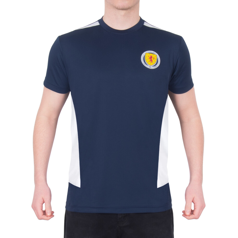 Scottish Fa Scotland Official Football Gift Mens T-Shirt Poly Blue Medium