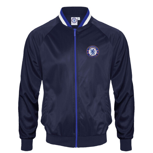 Chelsea Official Football Gift Mens Retro Track Top Jacket Navy Medium