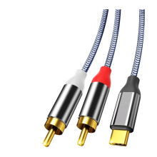 USB-C-auf-RCA-Audiokabel, Typ-C-auf-2RCA-Stecker-Kabel für 16, 15 Pro Max/15 Pro/15 , für Pro, für , 1,2 M