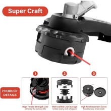 Paquete de 3 Cabezales de Desbrozadora Compatibles con para ECHO Speed Feed 400 SRM-230 SRM225 SRM-210 T195S T220 T222 T230 Eje Recto