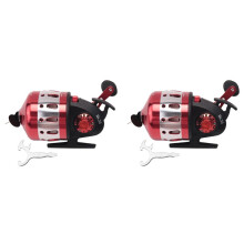 2X SHUANGYU RAMPART BL35 Fishing Reel 6+1BB 3.6:1 Gear Compound Closed Metal Coil Wheel with Wristband 5 PE 55M Red