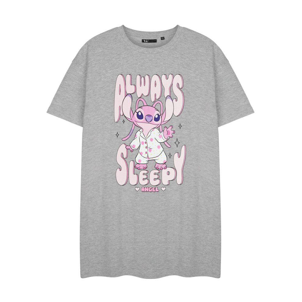 Disney (Xxx-Large) Lilo & Stitch Short Sleeve Nightdress (Womens Grey)