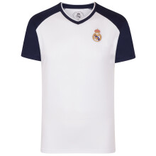 Real Madrid FC Official Gift Boys Poly T-Shirt White V Neck 6 Years