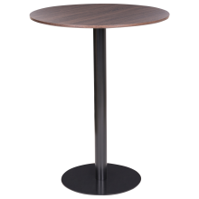 Bar Table MORELLA Black/ Dark Brown 80 cm 80 cm