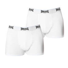 (XS, White) Lonsdale Mens Boxer Shorts (Pack of 2)