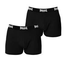 (L, Black) Lonsdale Mens Boxer Shorts (Pack of 2)