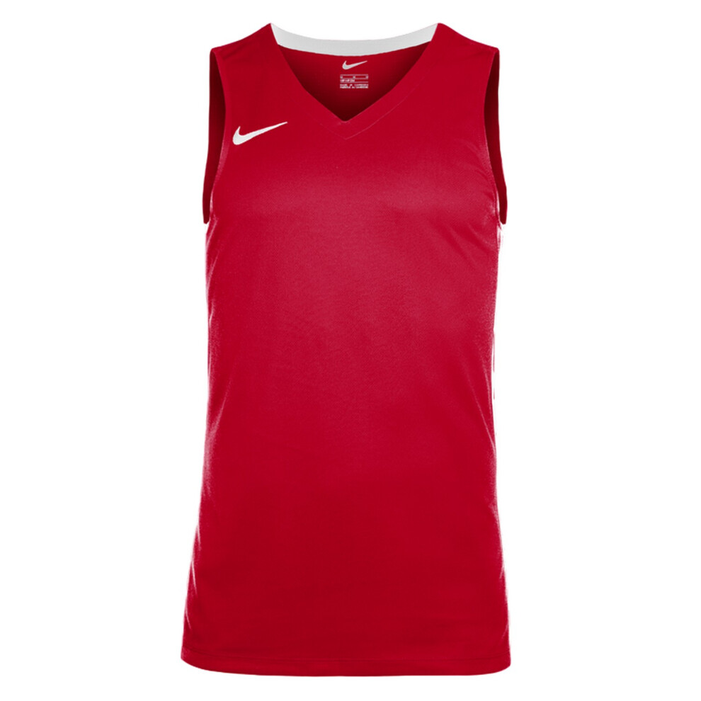 Nike (Xxl, University Red/White) Mens Team V Neck Basketball Jersey