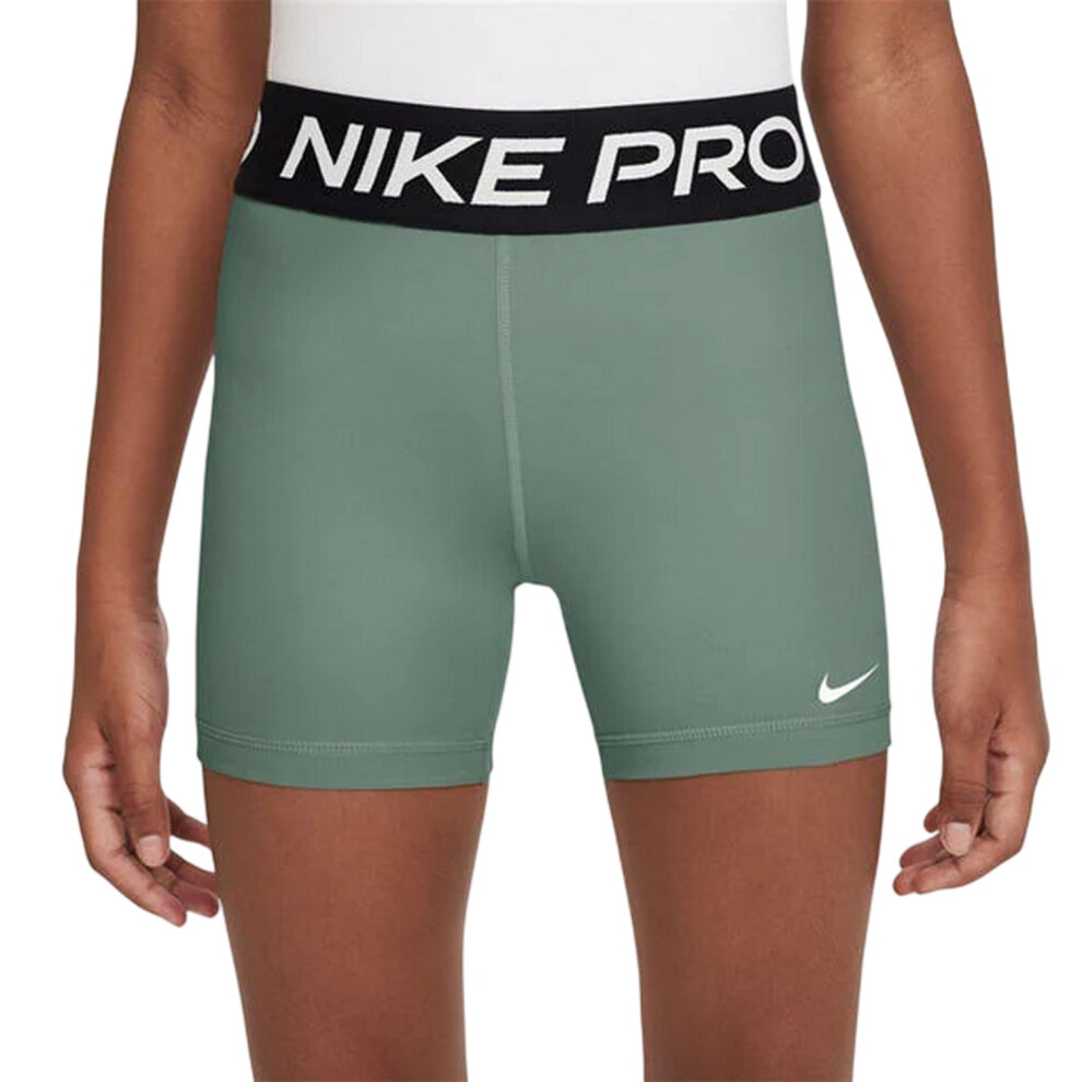 Nike (9-10 Years, Green) Girls Dri-Fit Compression Shorts