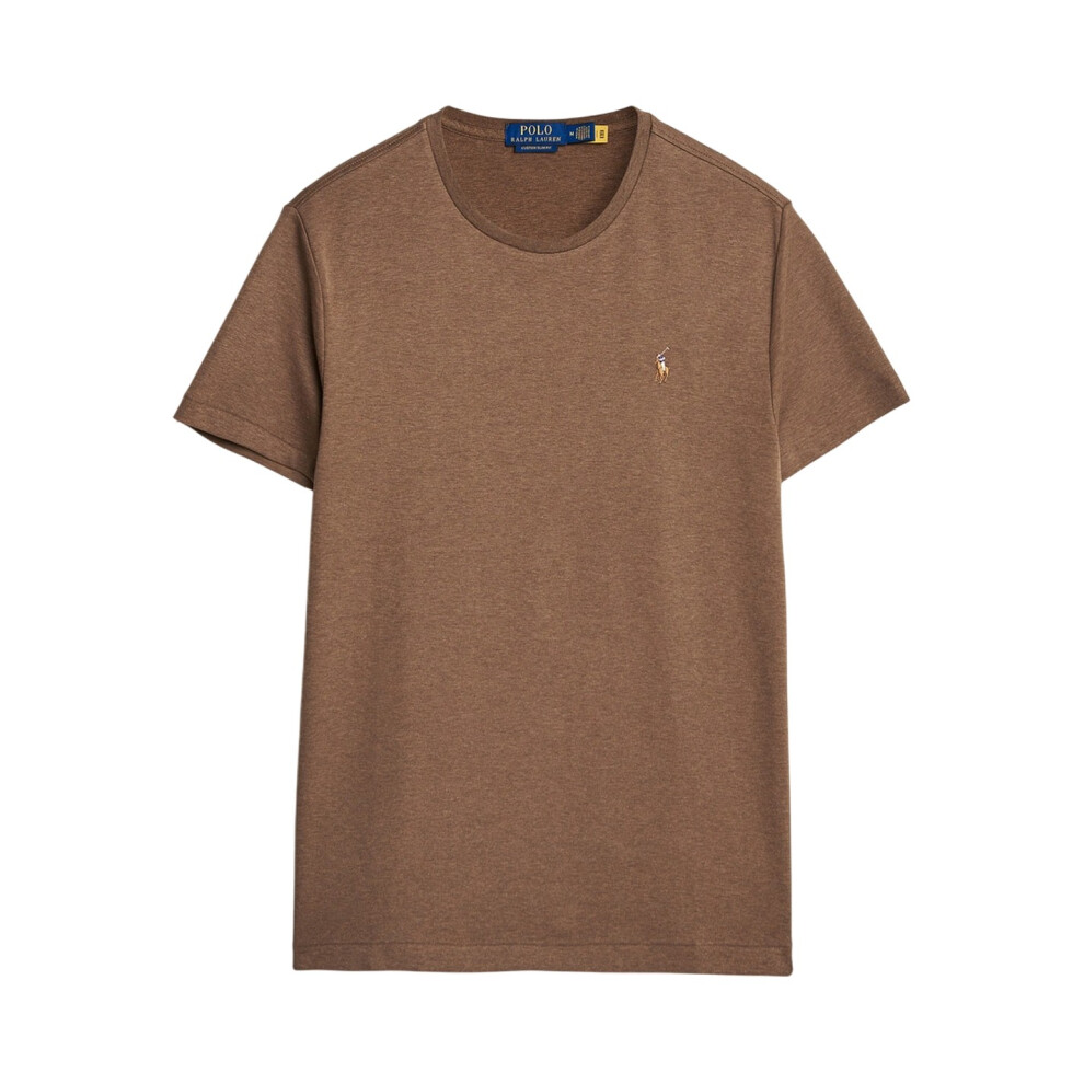 Ralph Lauren (S, Brown) Mens Pima Cotton Regular T-Shirt