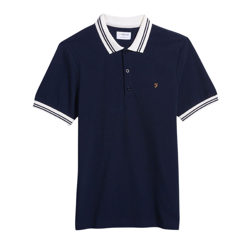Farah (Xxl, True Navy) Mens Regular Short-Sleeved Polo Shirt
