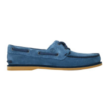 (10 UK, Medium Blue) Timberland Mens Classic Textured Suede Lace Up Boat Shoes