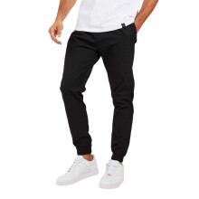 (XL, Black) Brave Soul Mens Seersucker Cuffed Trousers