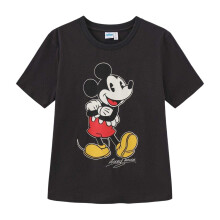 (12 UK, Black) Disney Womens/Ladies Mickey Mouse Cotton Oversized T-Shirt