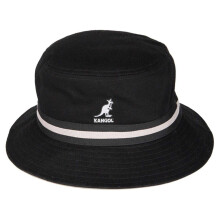 (L, Black) Kangol Unisex Adult Striped Cotton Bucket Hat