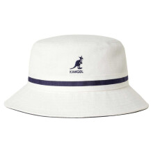 (S, White) Kangol Unisex Adult Striped Cotton Bucket Hat