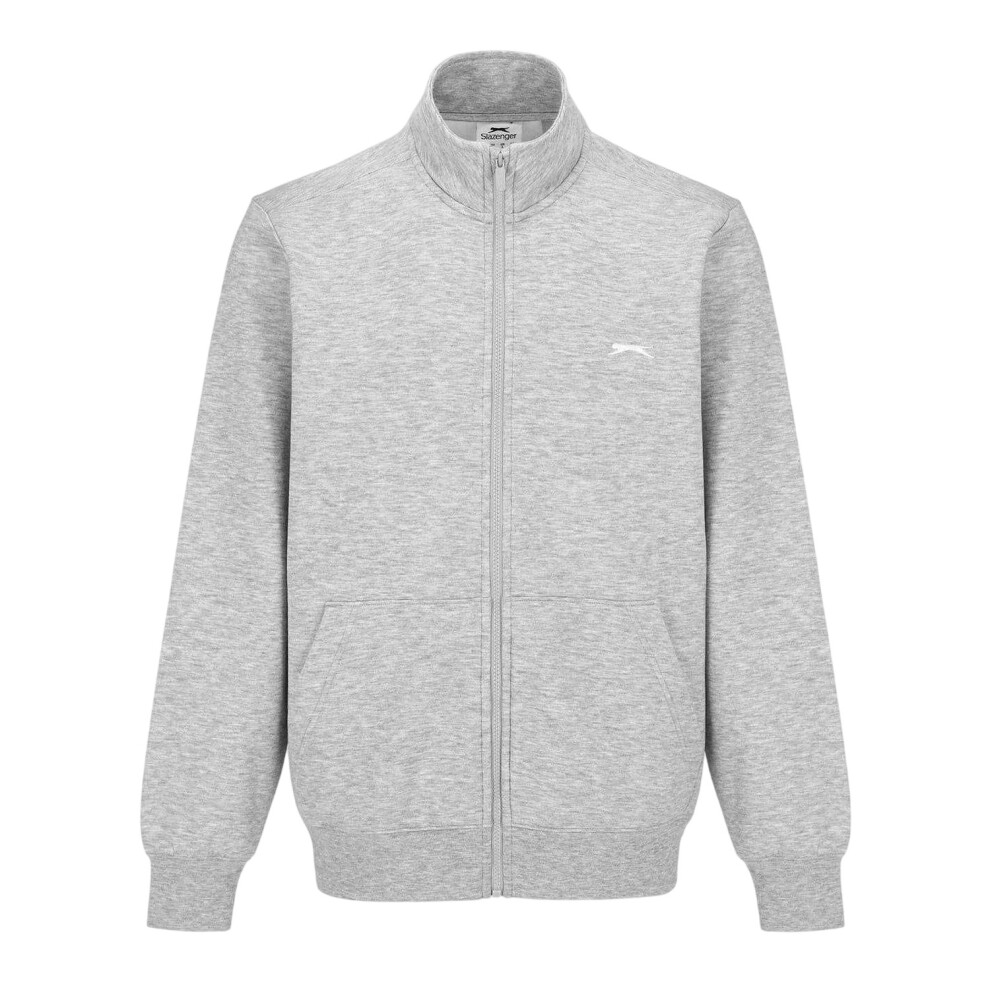 Slazenger (3Xl, Grey Marl) Mens Logo Polycotton Full Zip Jacket